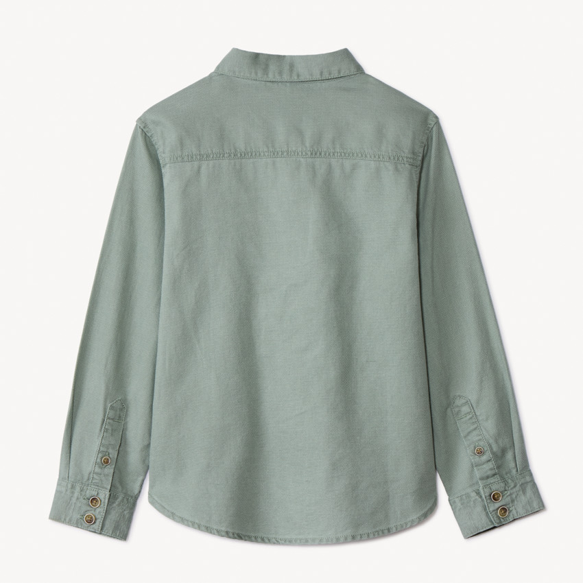 Chemise manches longues unie pour garçon 