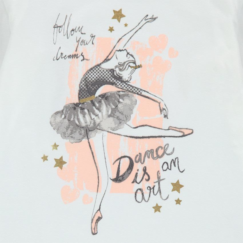 Pyjama en jersey print danseuse pour enfant fille 