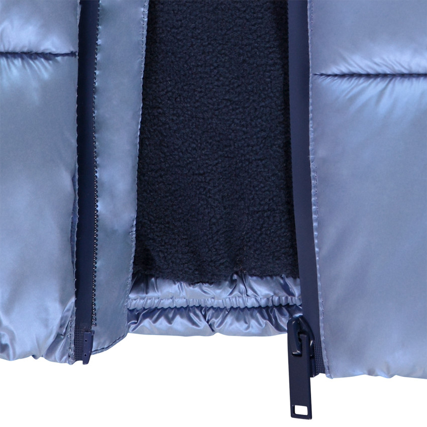 Donsjas met capuchon en metallic effect voor jongens 