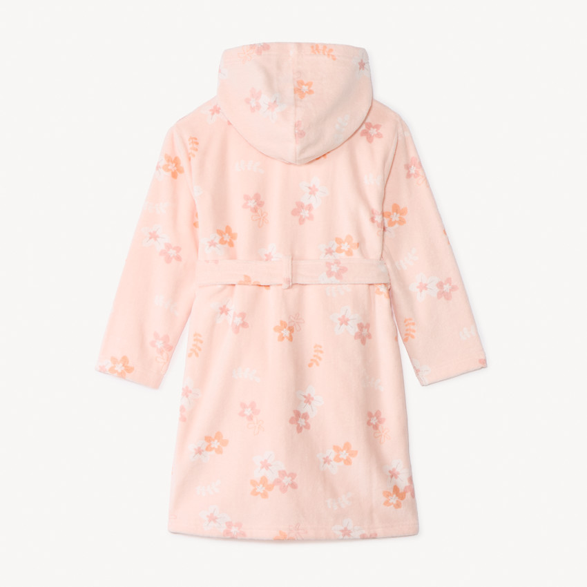 Badjas van badstof met bloemenprint voor meisjes 