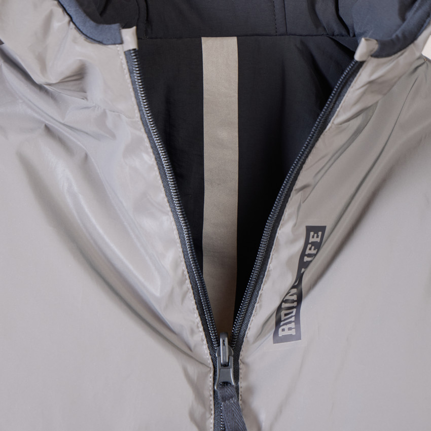Reversibel gewatteerd reflecterend windjack voor jongens 