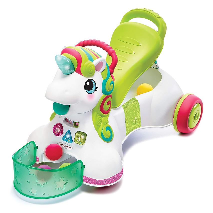 3-in-1 ramasseur de balles et porteur licorne – Sit, Walk & Ride Unicorn 