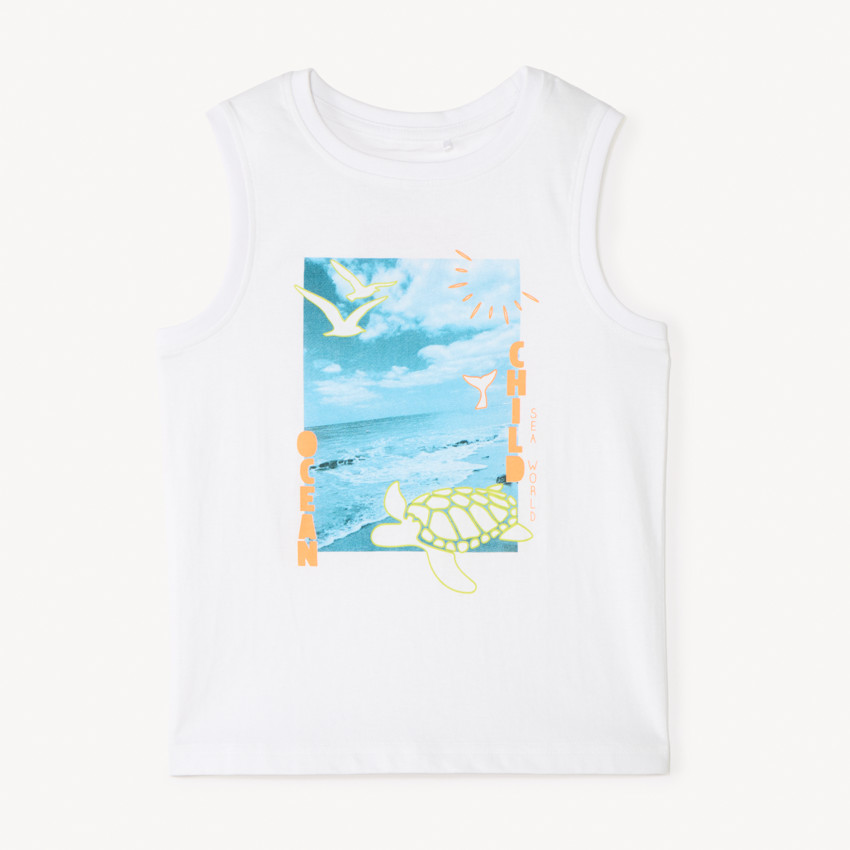 Débardeur en jersey motifs fantaisie garçon 