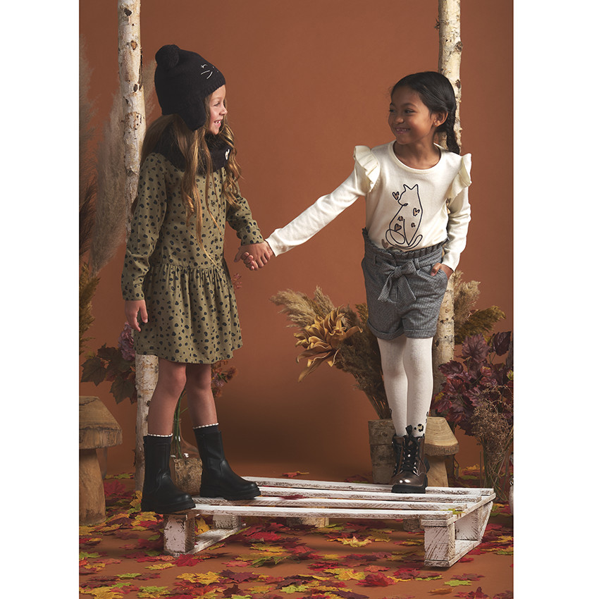 Lot de 2 paires de collants épais fantaisie pour fille  