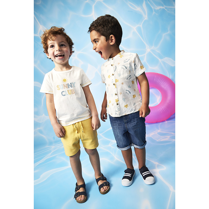 Chemise manches courtes imprimé fantaisie pour bébé garçon 