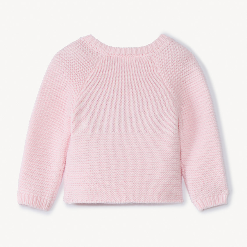 Vest in gebreid met cache-coeur voor premature baby meisjes 