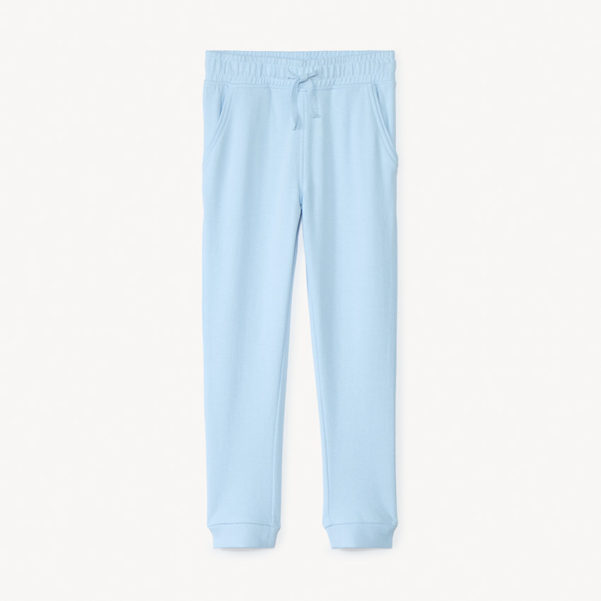 Effen fleece joggingshort voor meisjes 