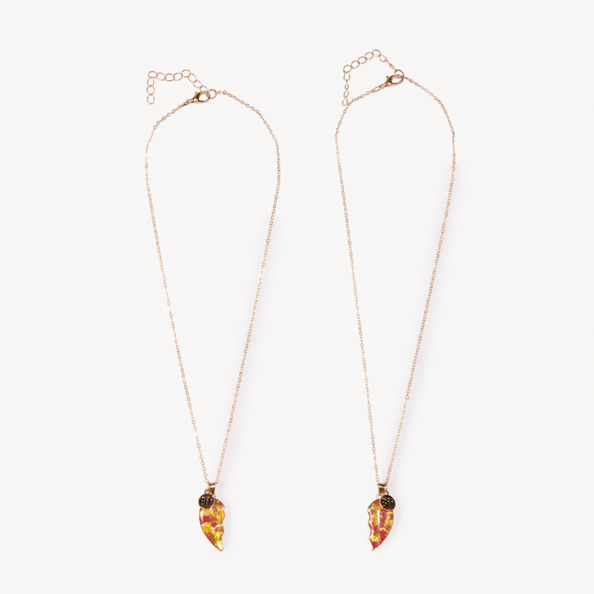 Set van 2 harten vriendschapskettingen voor meisjes 