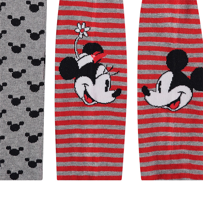 Lot de 2 collants épais motif Minnie et Mickey Disney 