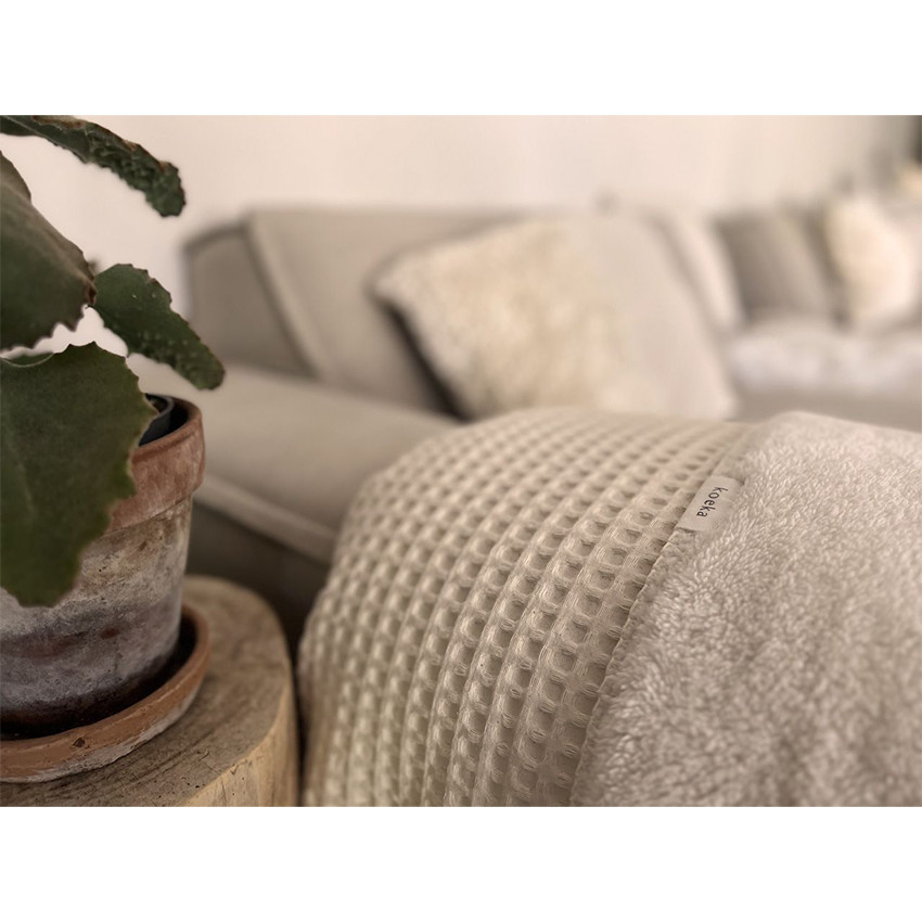 Couverture lit Teddy Oslo Gaufré Natural Pebble 100x150cm TOG 0.3 