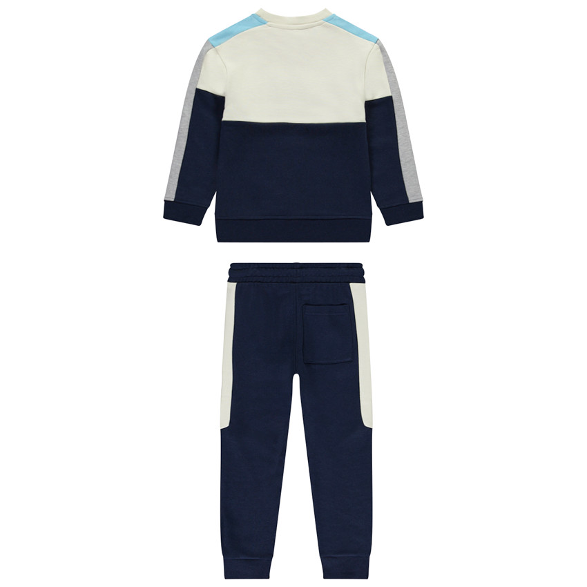 Jogging set van fleece met colour block effect voor jongens 