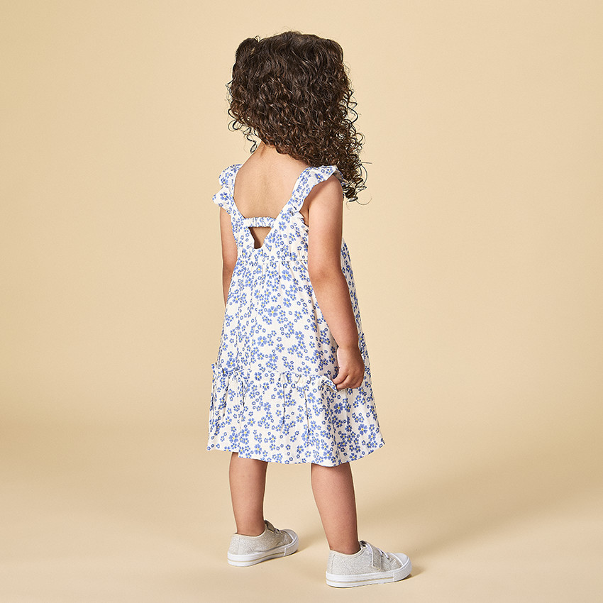 Jurk met schouderbandjes en bloemenprint voor baby meisje 