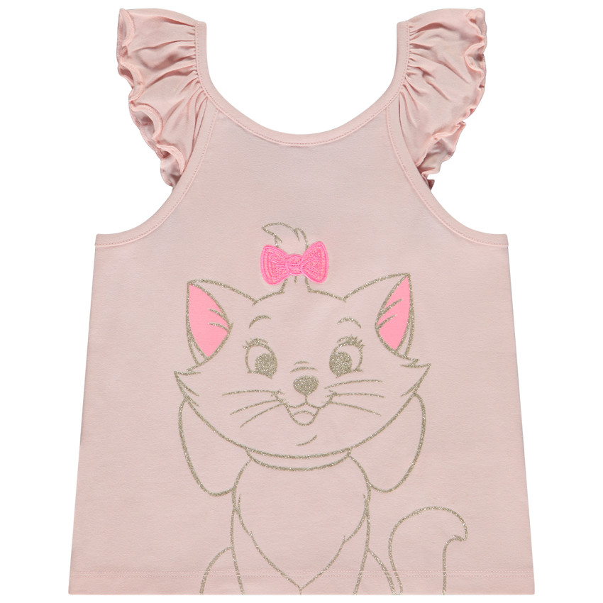 Volant top met glinsterend Marie Disney print voor baby meisje 