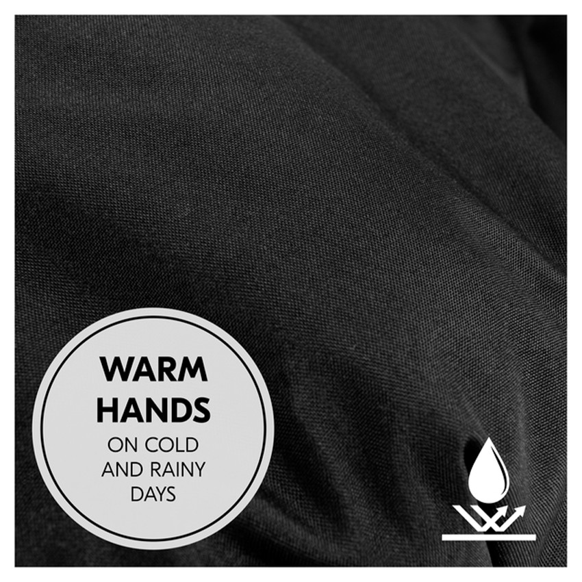 Wanten voor kinderwagen met transparant touch screen voor mobiele telefoon Black 