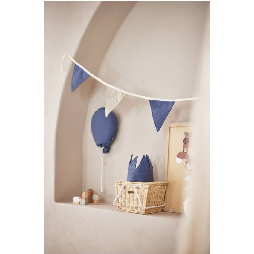 Ballon Déco Coton Hydrophile 25x50cm Jeans Blue 