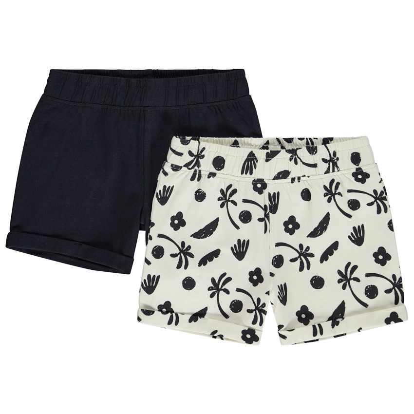 Lot de 2 shorts fantaisie en jersey pour fille 