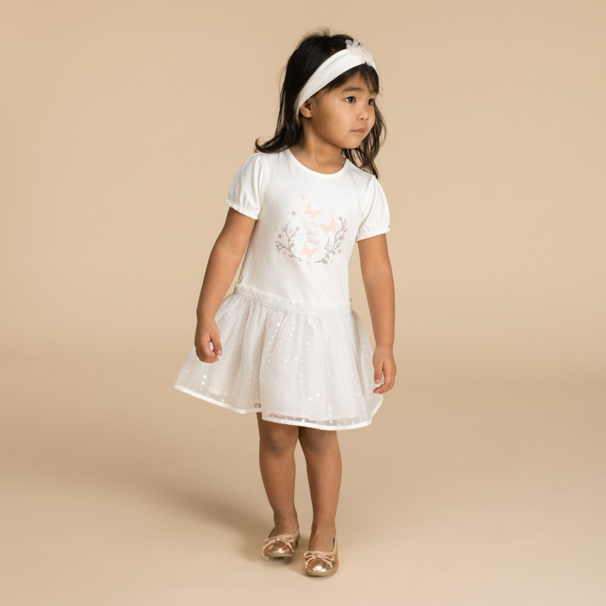 Ensemble Robe fantaisie avec bandeau pour bébé fille  