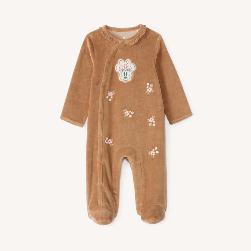 Dons-bien velours baby Minnie Disney met bloemen 