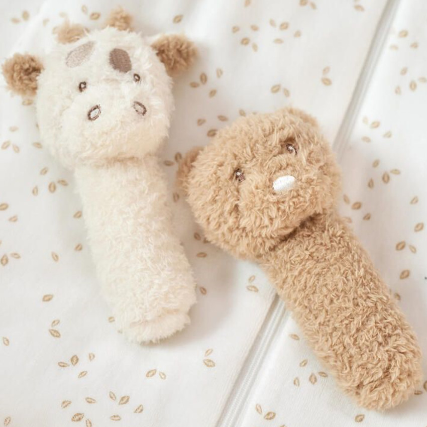 Hochet en peluche - Ours - Caramel 