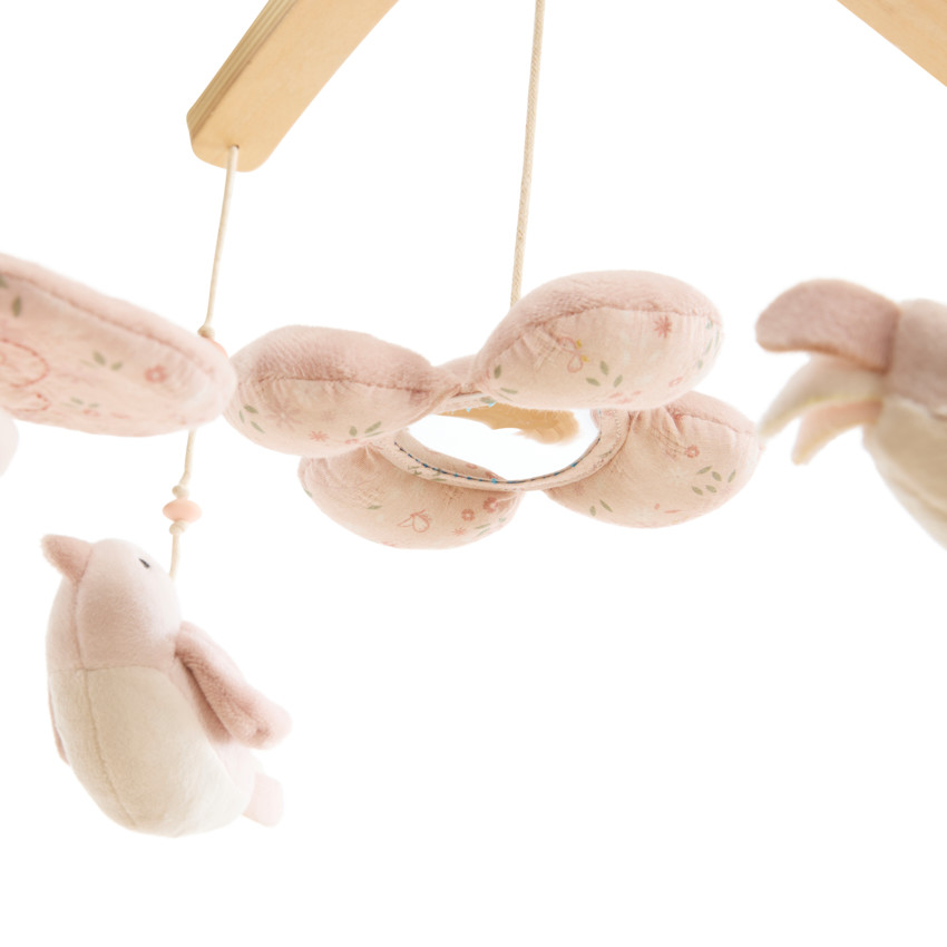 Mobile musical Promenade Bucolique rose 