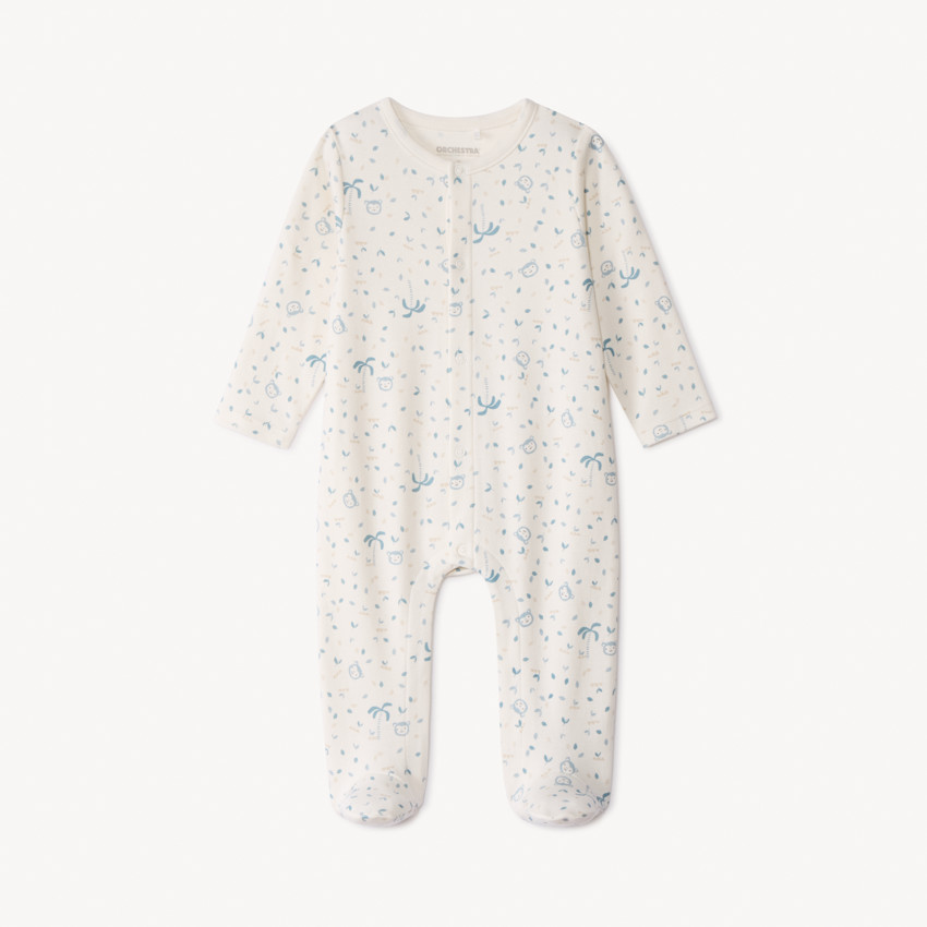 Pyjama met fantasieprint in interlock voor baby 