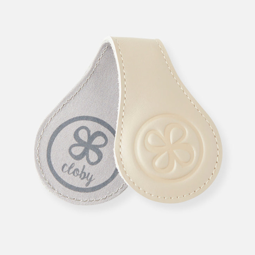 Clips magnetisch leder & canvas Beige 