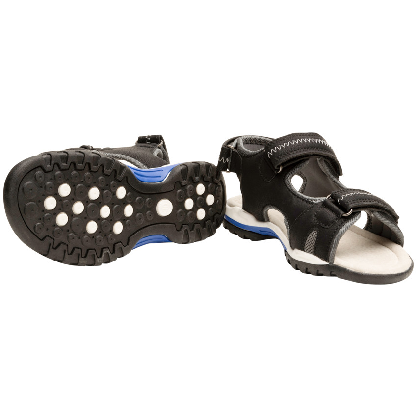 Sandales velcro en simili cuir avec détails bleus pour garçon 