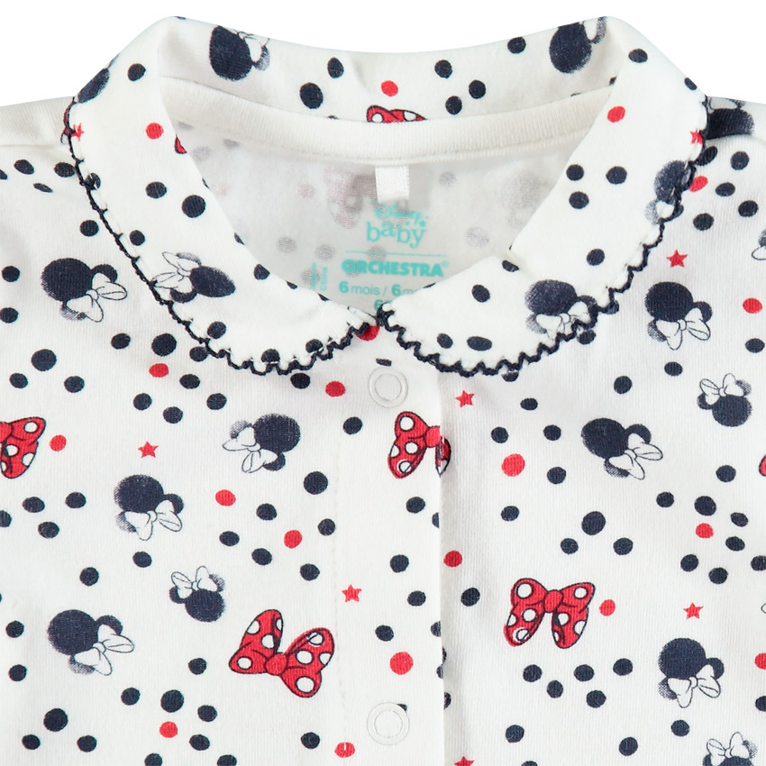 Romper met lange mouwen, volledig bedrukt met Minnie-print (Disney) 