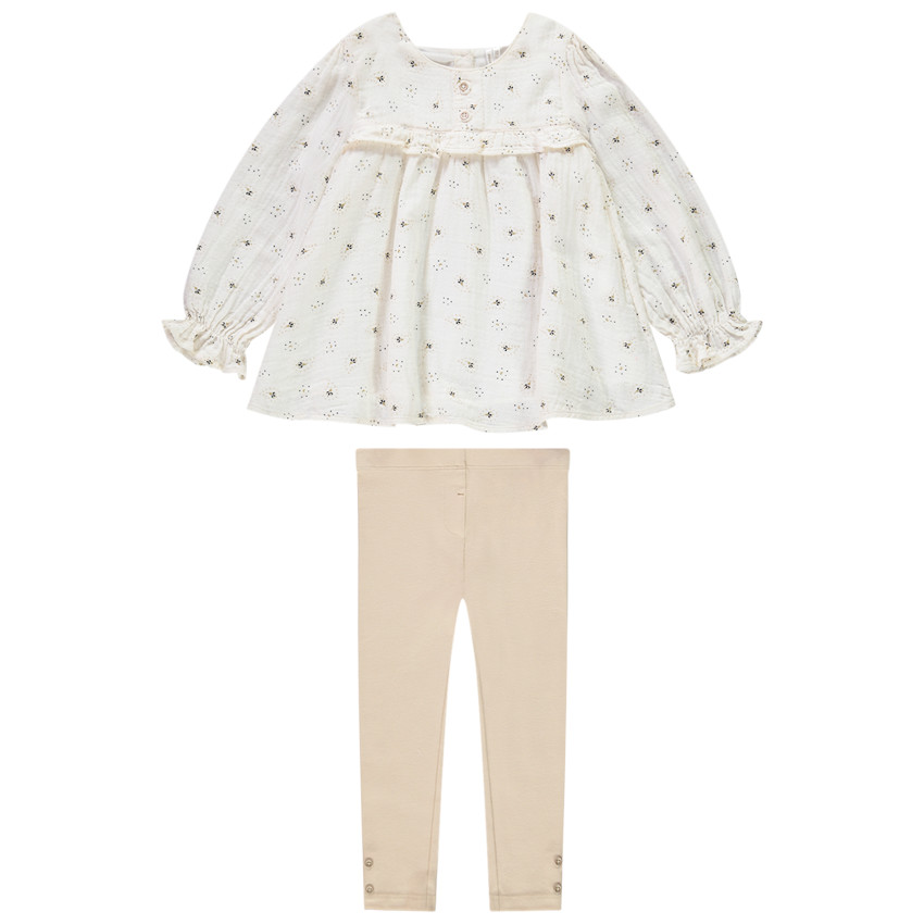 Set van 2 stuks met bedrukte tuniek voor baby meisje 
