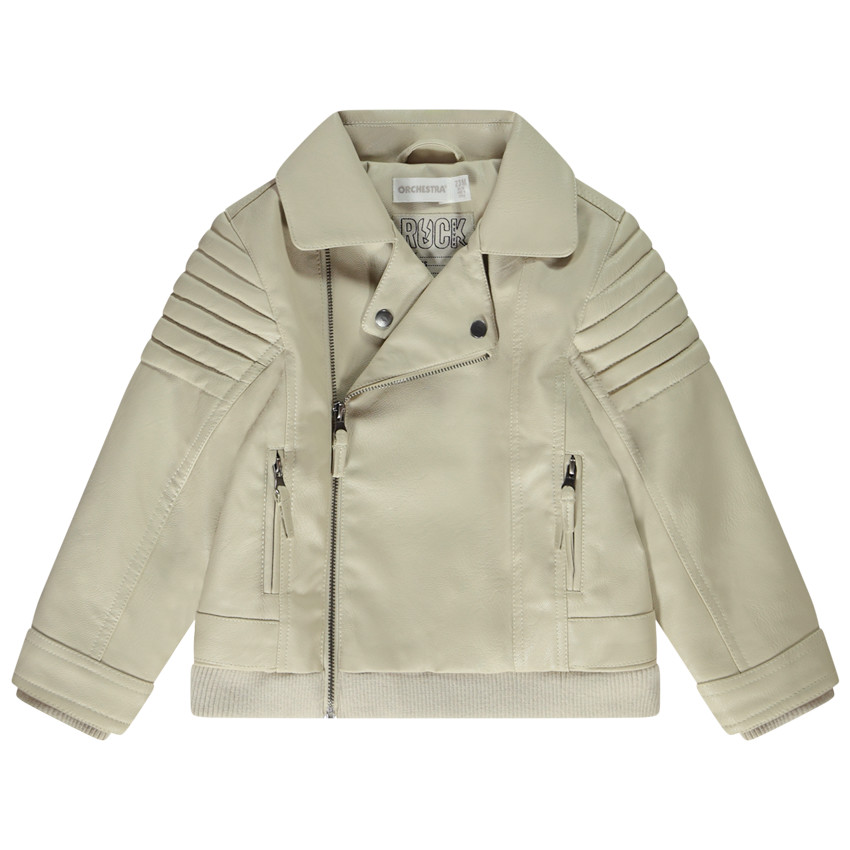 Perfecto biker geest in lederlook gevoerd voor baby jongen 