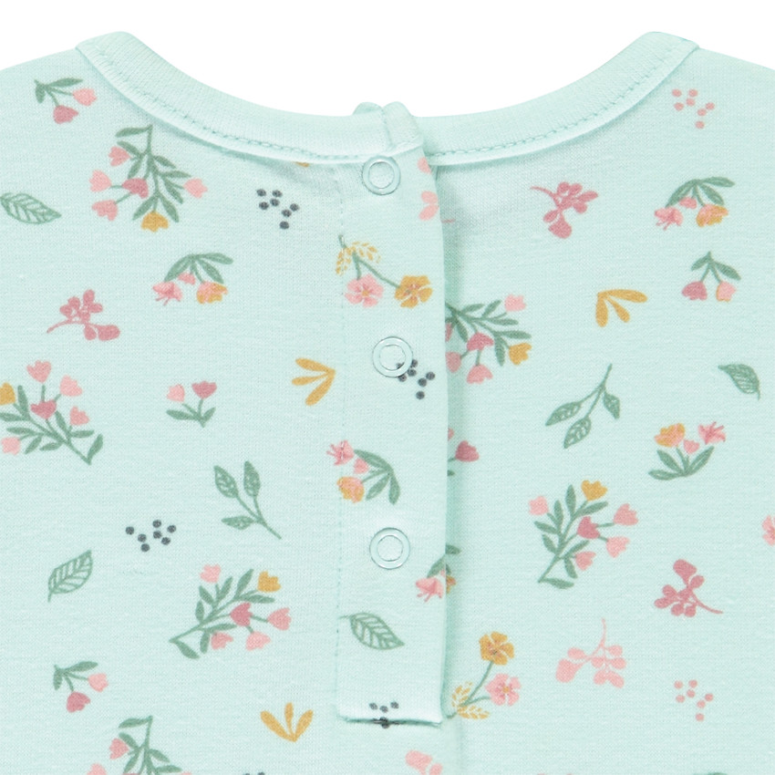 Pyjama 2-delig met bloemenprint voor meisjes met verschillende afwerkingen afhankelijk van de leeftijd 