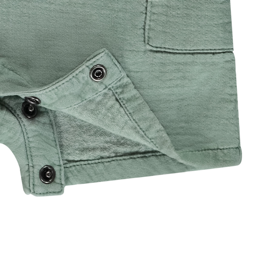 Set van 2 stuks met geborduurde salopette voor baby jongen 