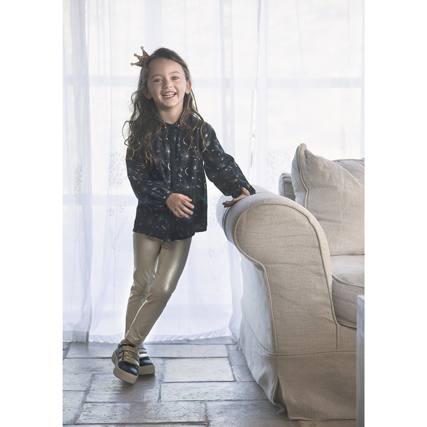 Legging en simili doré pour enfant fille 