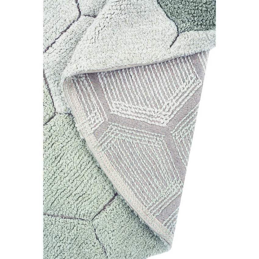 Tapijt rond wasbaar Honeycomb Blue Sage 