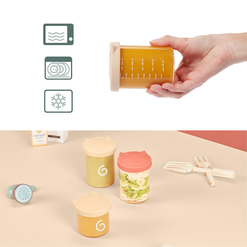 Lot de 9 pots de conservation Isy Bowls - 6 x 250 ml et 3 x 120 ml 