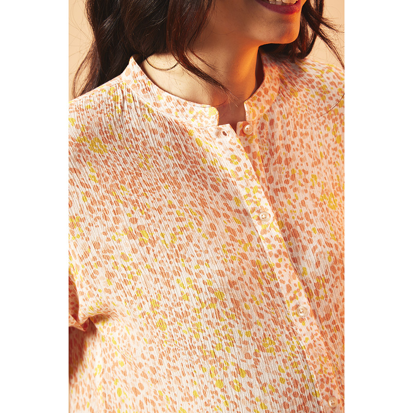 Chemise de grossesse et d'allaitement manches courtes imprimée 