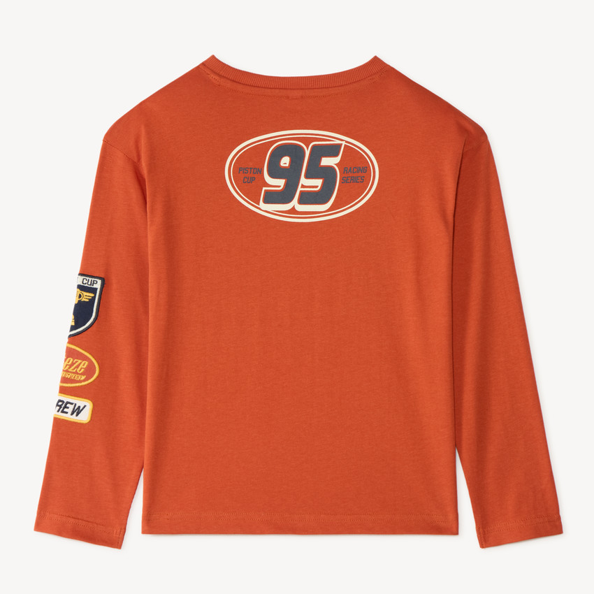 T-shirt garçon manches longues badge Flash McQueen Disney Pixar 