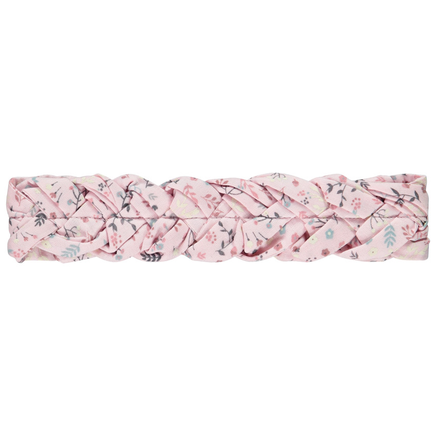 Hoge hoofdband met stro-effect en bloemenprint voor meisjes 