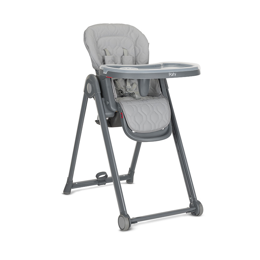 Chaise-haute avec roulettes Party 6M+ Gris 