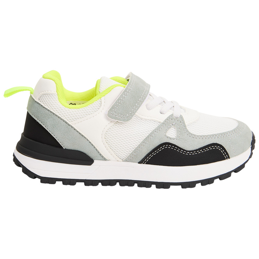 Baskets de sport à lacets élastique et velcro pour garçon  