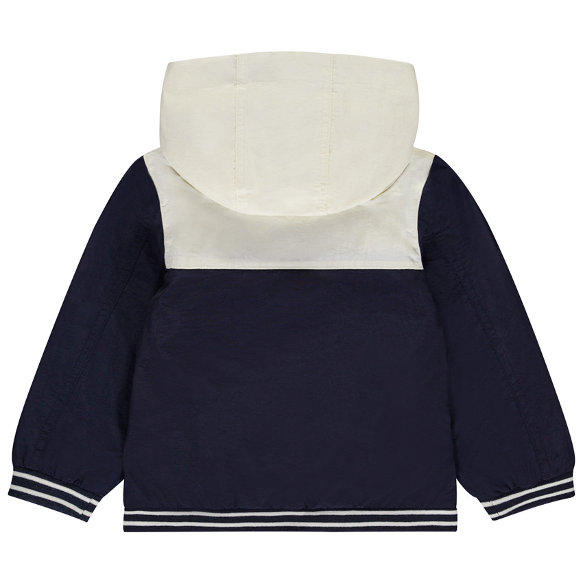 Windjack met kleurblok-effect en kap voor baby jongen 
