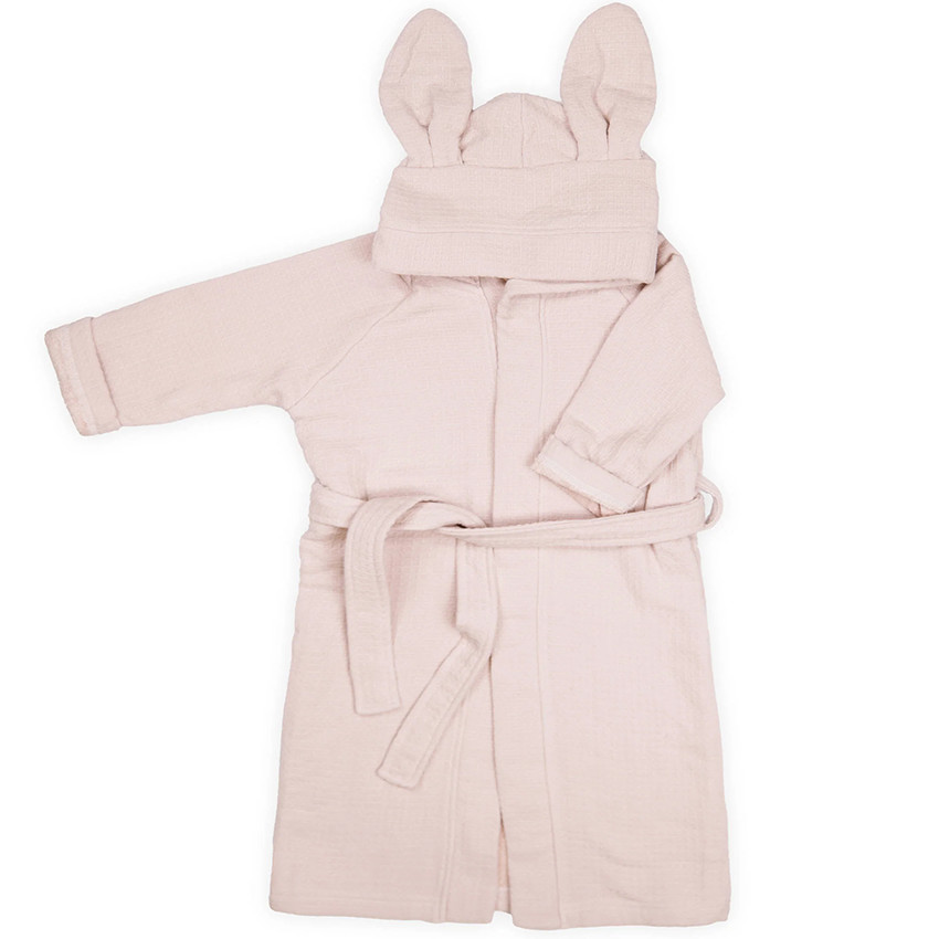 Peignoir de bain à oreilles éponge gaufré - Vintage Pink - 2/4 ans  