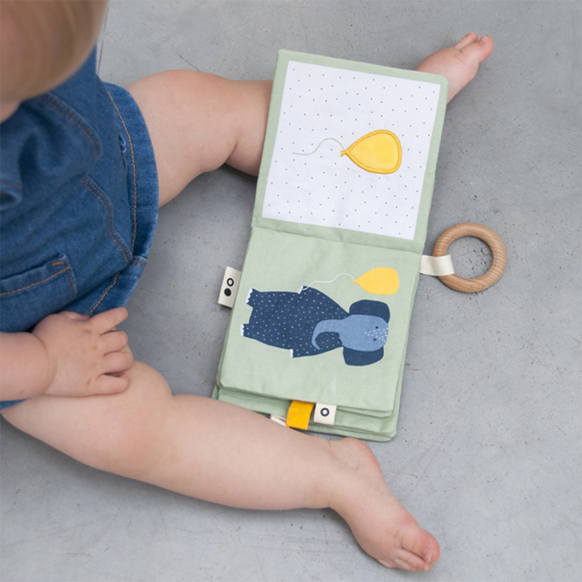 Livre d'éveil en tissu - 4 animaux 