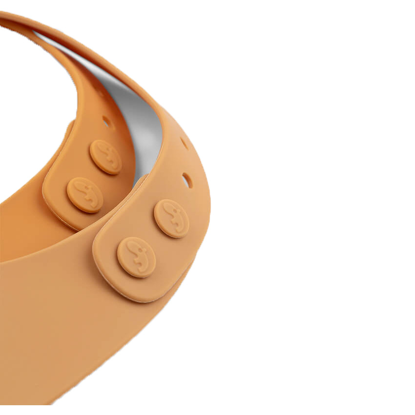 Lot de 2 bavoirs en silicone - Moutarde 