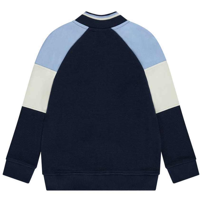 Vest met colour block effect in textuur fleece voor jongen 