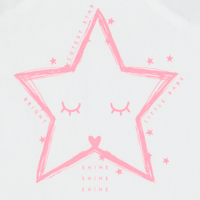 Pyjama met sterrenprint en roze short 