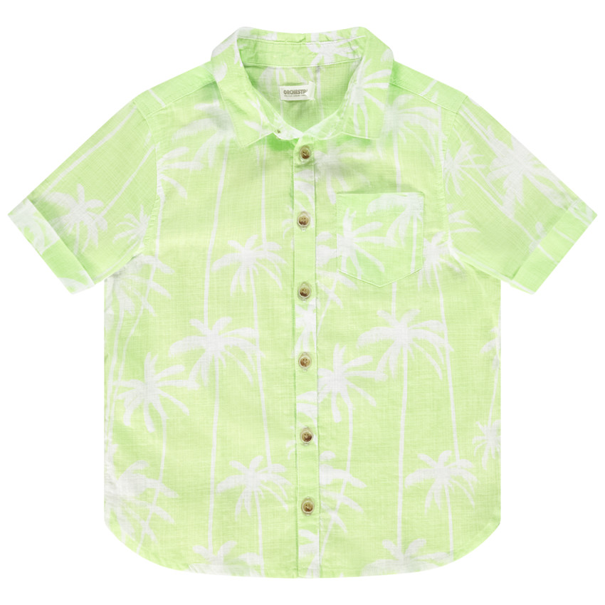 Chemise manches courtes imprimé palmiers pour garçon 