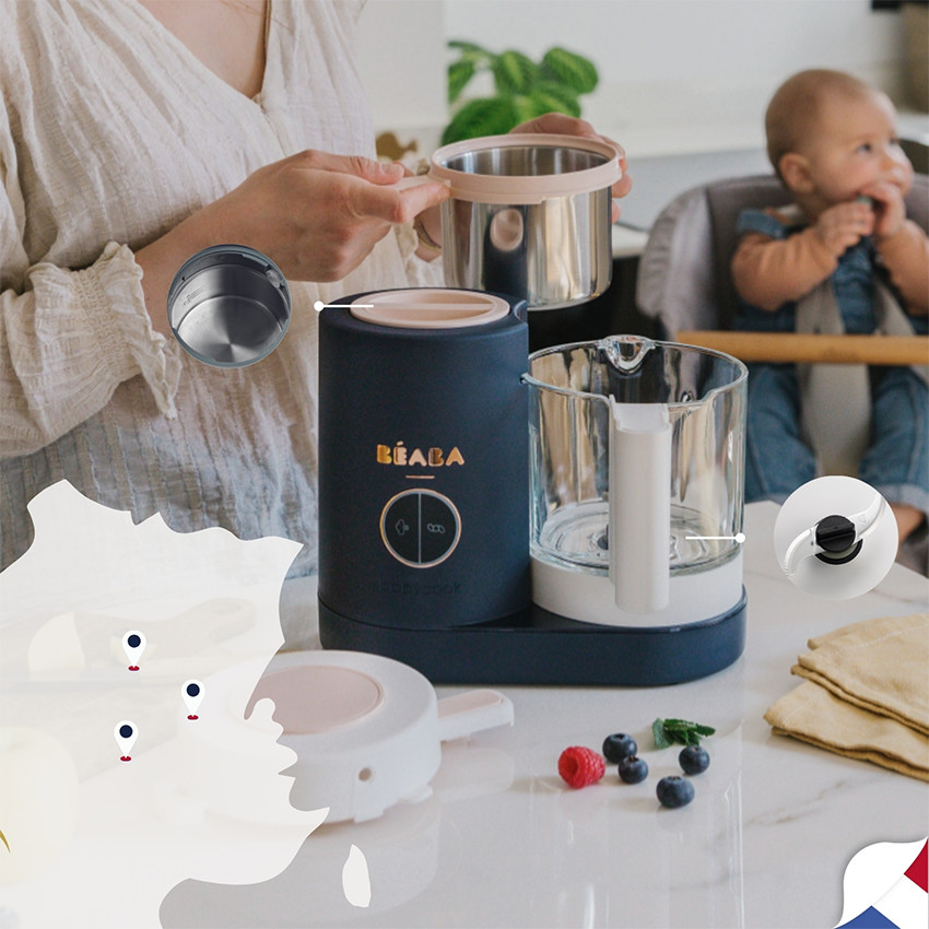 Babycook Néo robot cuiseur bébé 6 en 1 made in France bleu nuit 