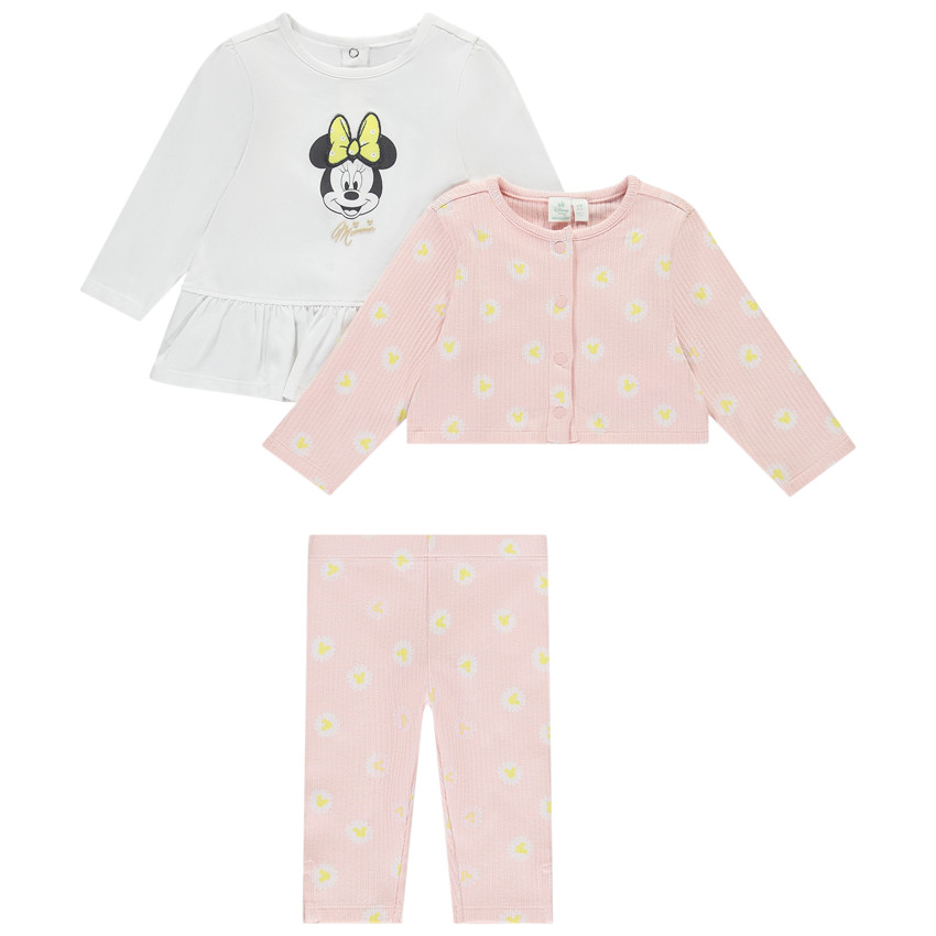 Ensemble 3 pièces avec tunique Minnie Disney pour bébé fille 