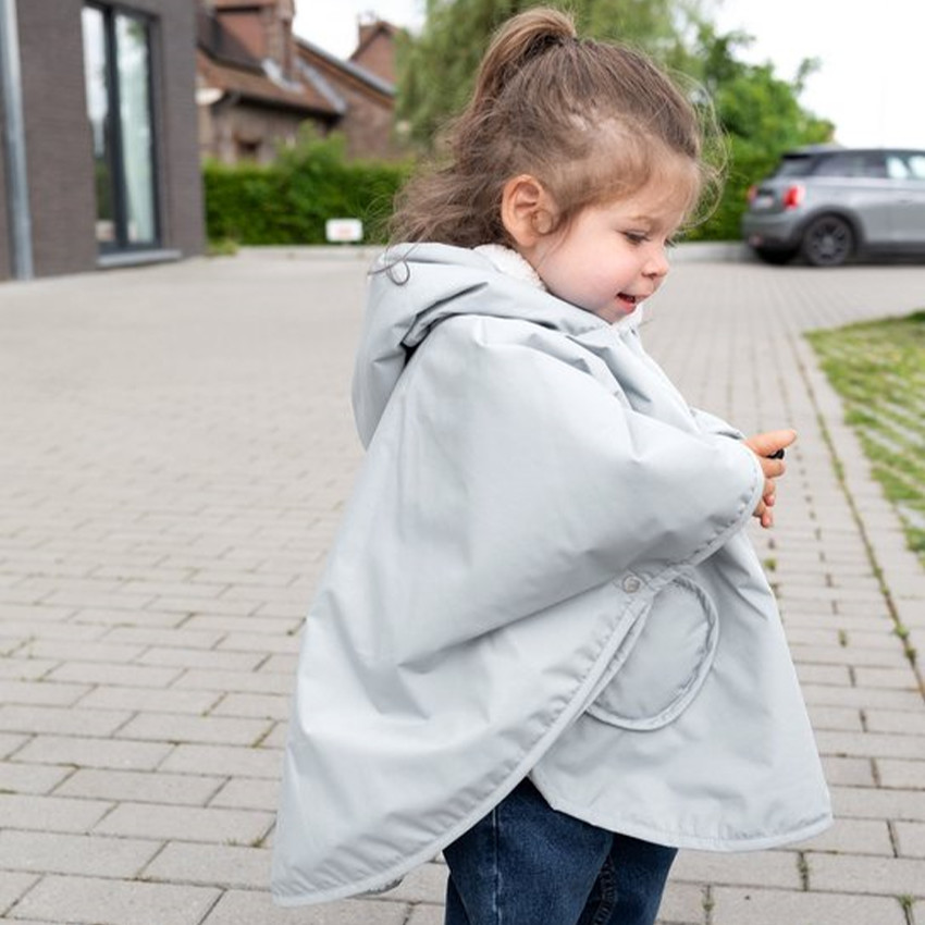 Poncho de voyage waterproof teddy+coated- 9/36M- Plum 